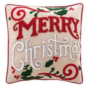 Safavieh Brand New Merry Merry Christmas Throw Pillow - in original packaging